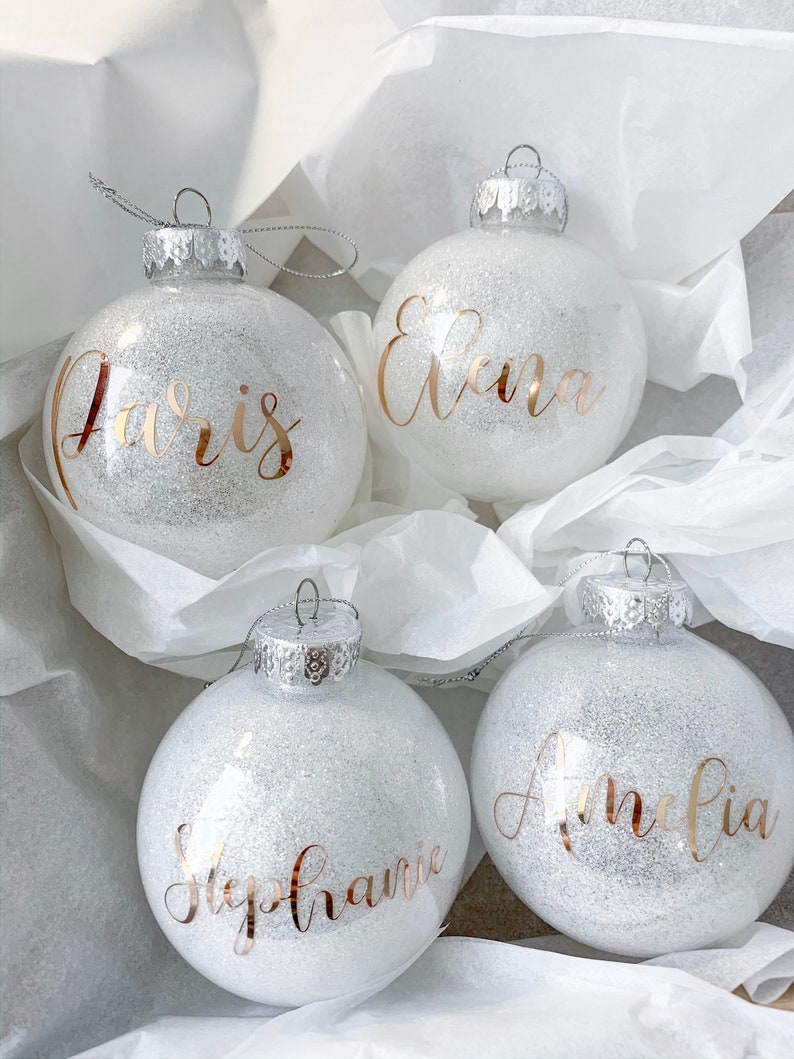 Personalised Christmas Baubles/custom Name Christmas Tree Etsy Australia