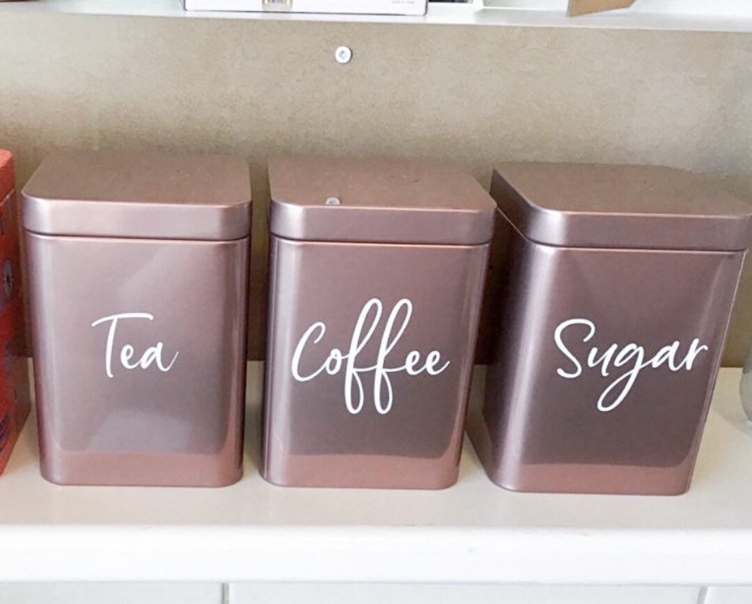 Coffee Tea Sugar Canister Labels//set of 3 Labels Etsy Australia