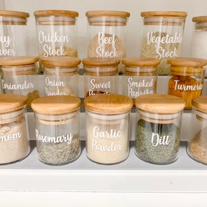 Spice Jar Labels Herb & Spice Vinyl Labels Labels for 75ml image 4