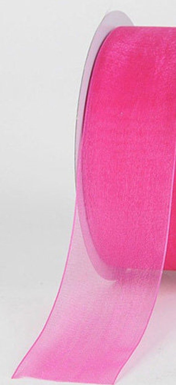 Pink 1-12 Mono Edge Organza Ribbon 25yds