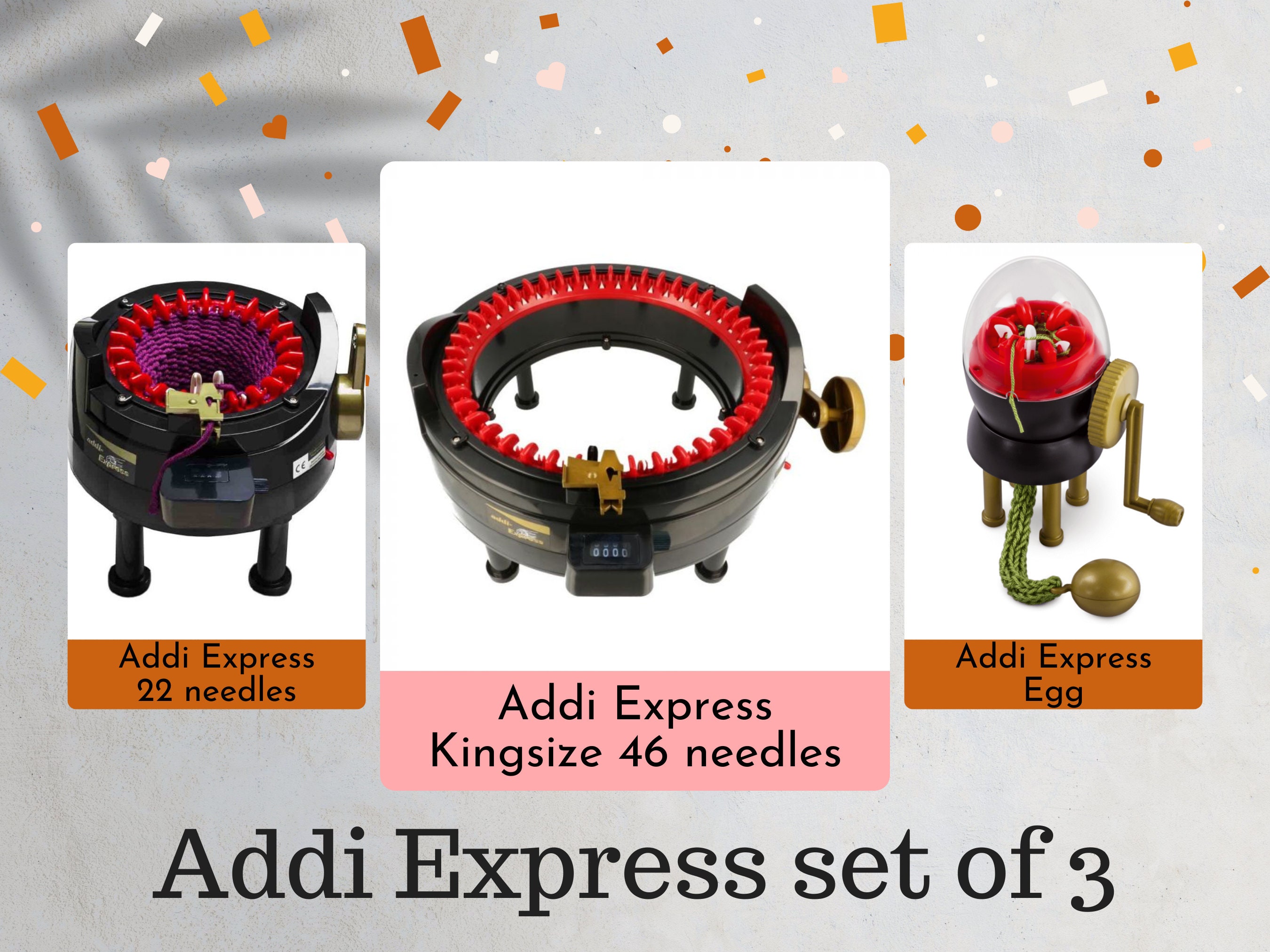 Addi Egg Punching Mill Mini Hand Knitting Machine With 6 Needles