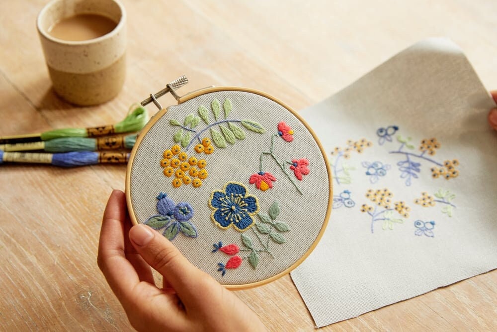 Gold Thread Embroidery, Beginner Botanical Embroidery Kit, Needlepoint Kits,  Creative Gift Box, Embroidery Designs Trendy, Adult Craft Ideas 