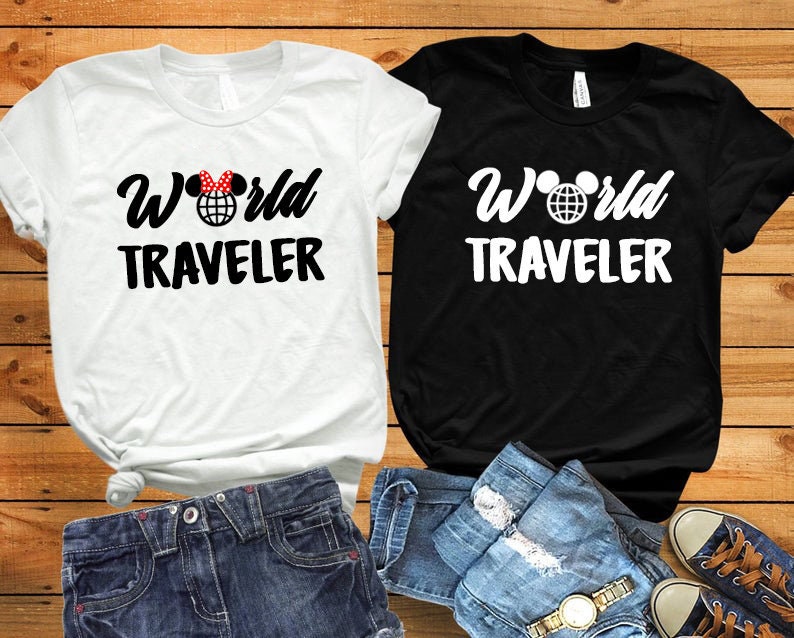 Disney Epcot matching shirts World traveler Epcot food and Etsy