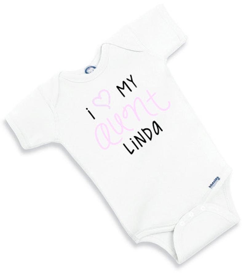 I Love My Aunt Auntie Baby Onesie One Piece Cute Funny Adorable Bodysuit Baby Shower Baby Boy Girl Custom Name Personalized Family Tops Baby Girls Clothing I Love My Aunt Auntie Baby Onesie One Piece Cute Funny Adorable Bodysuit Baby Shower Baby Boy Girl Custom Name Personalized Family Tops Baby Girls Clothing