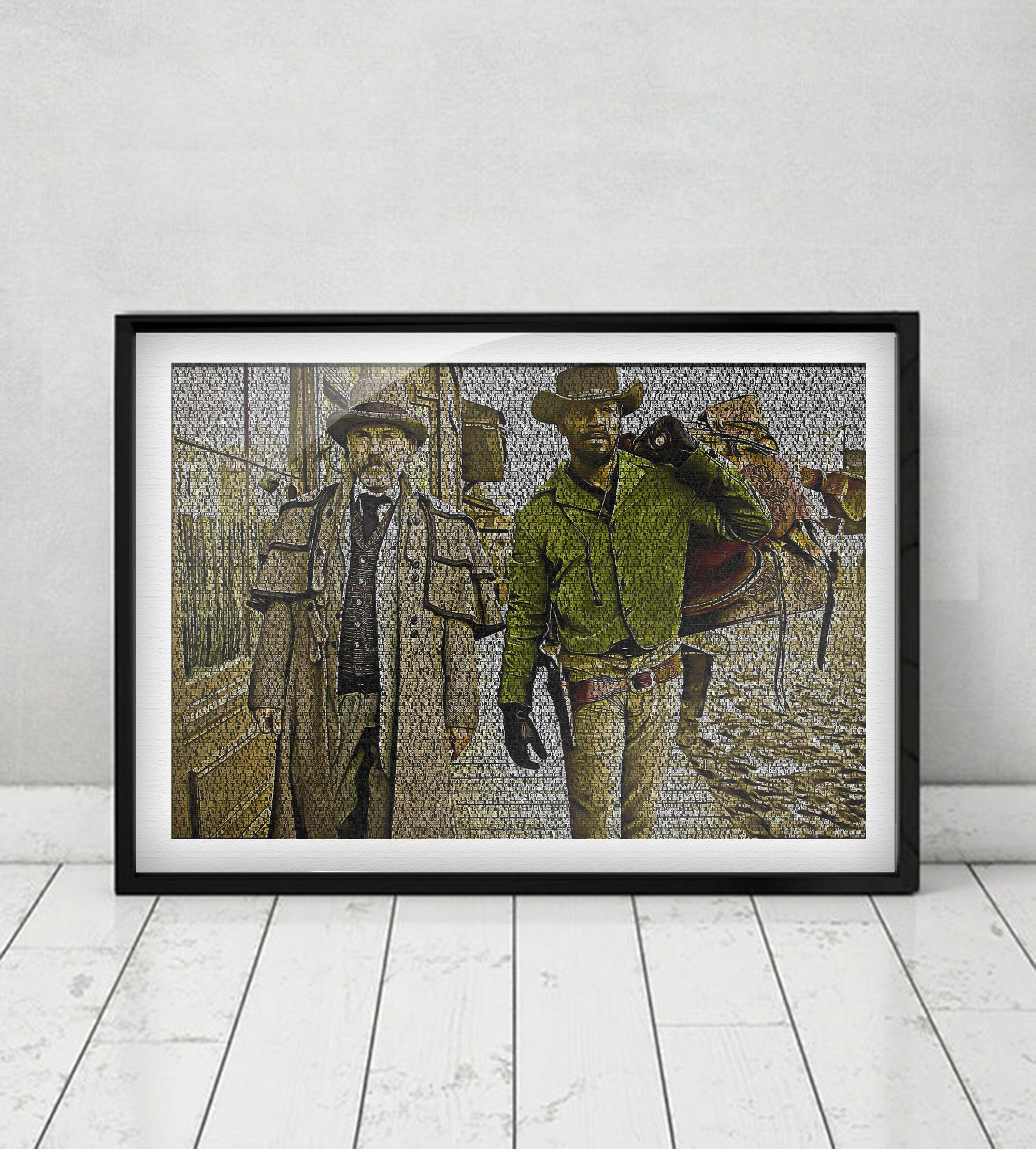 Text Portrait Von Django Freemna Und Dr King Schultz Mit Etsy