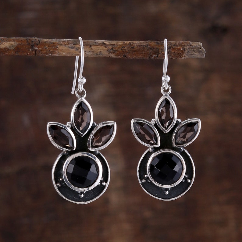 1.6 Inches Handmade Solid Sterling Natural Garnet Gemstone 11.3 Gram Single Stone Earrings Garnet Earrings,Women Earrings,Gemstone Earring