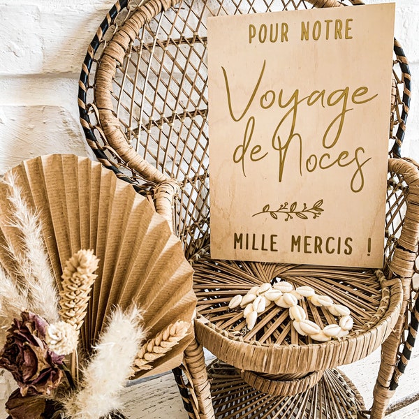 Pancarte voyage de noces