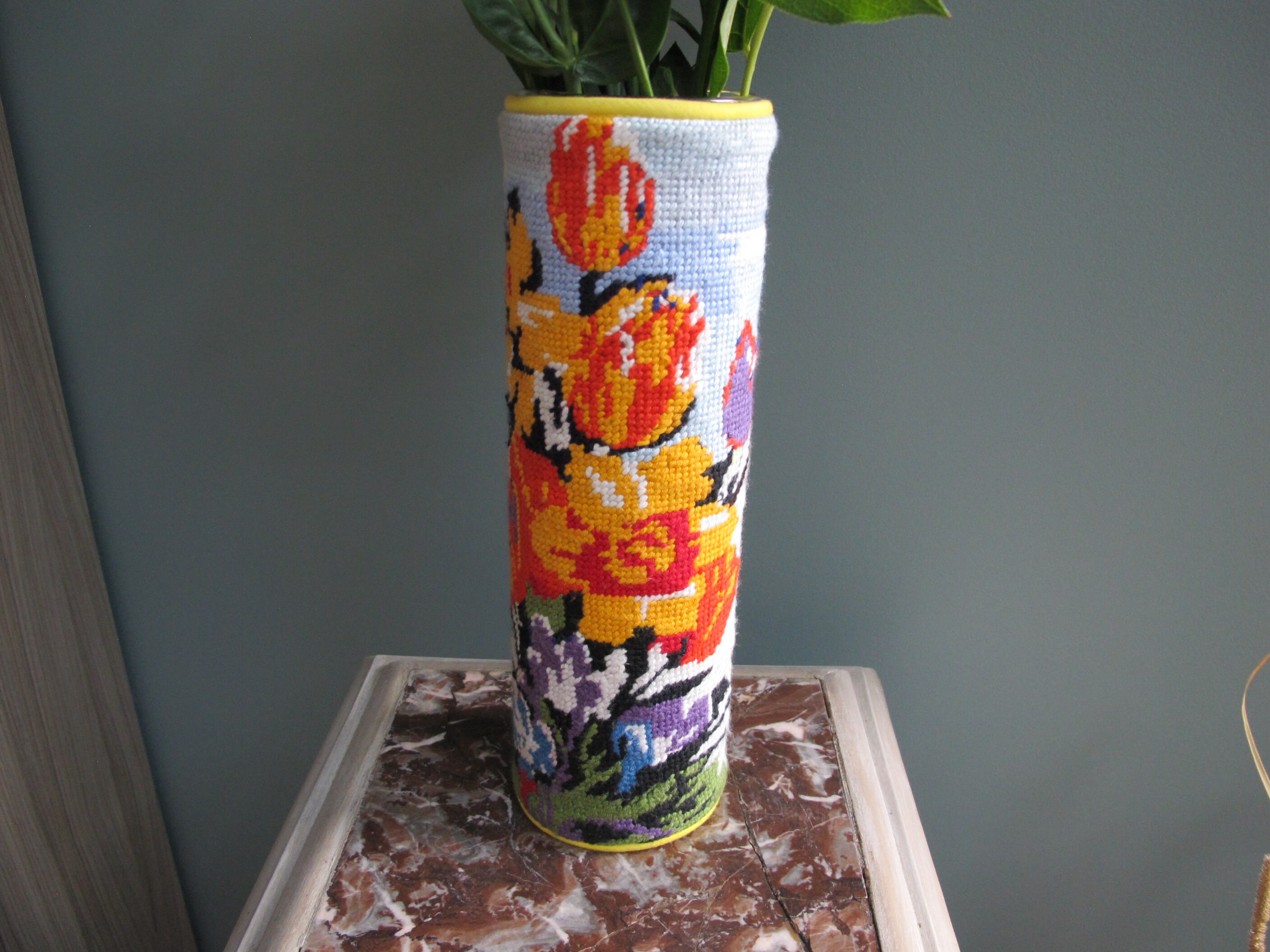 Vase Haut en Canevas Recyclé
