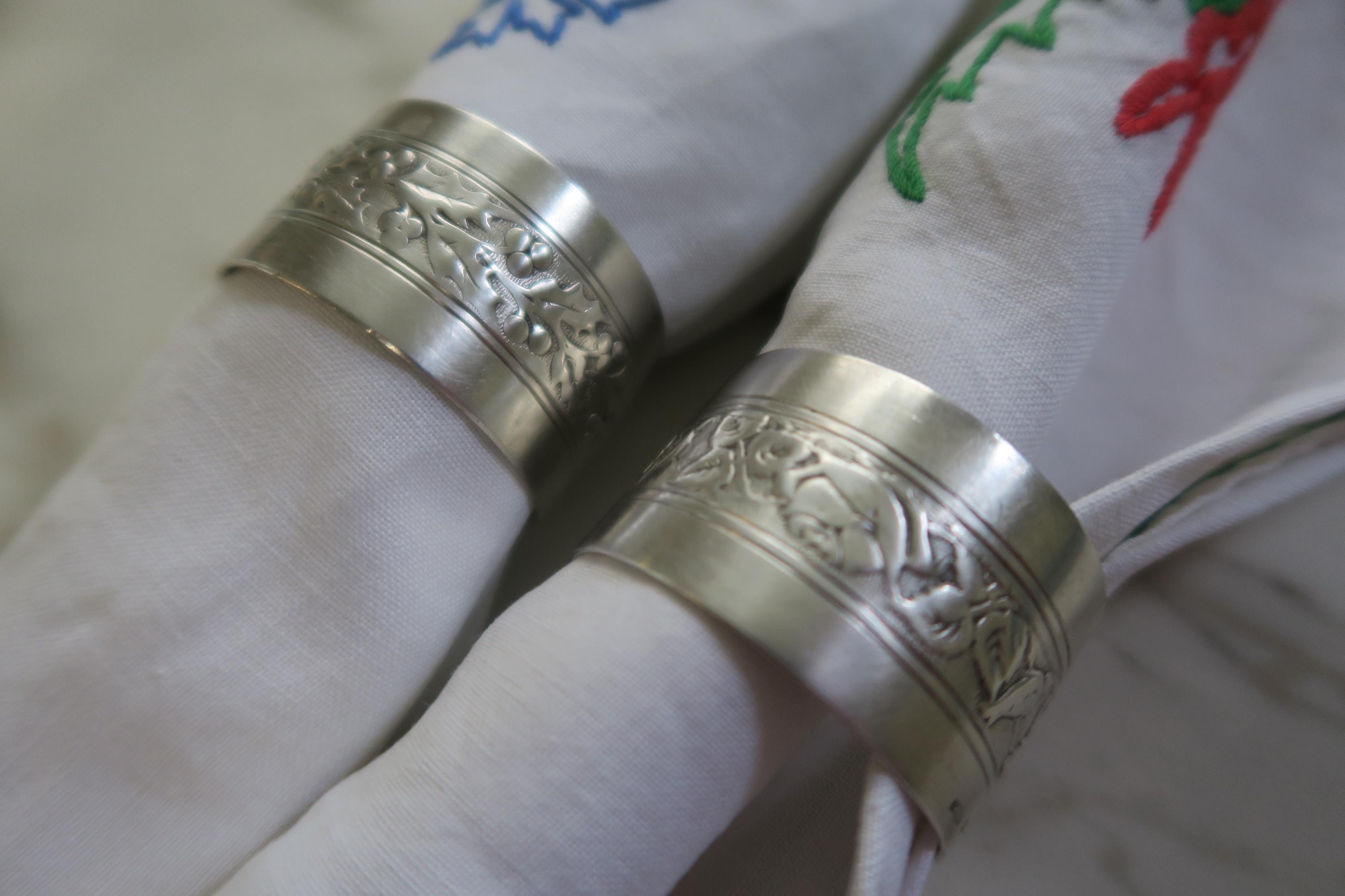 銀メッキの金属製ナプキンリング2個 - Etsy 日本