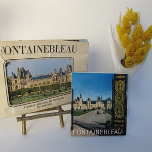 Lot de deux carnets cartes postales de Fontainebleau