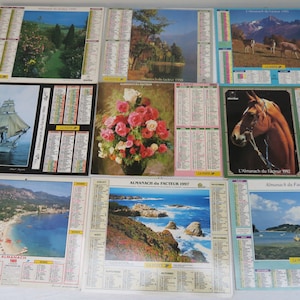 Almanachkalender des Postboten einzeln erhältlich: 1989, 1992, 1993, 1994, 1995, 1996, 1997, 1998, 1999