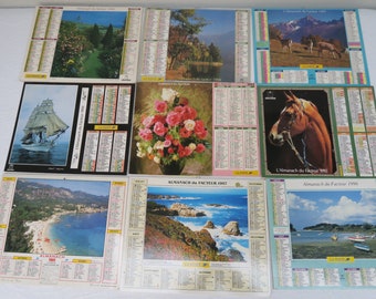 Postman&#39;s Almanac Calendar sold individually: 1989, 1992, 1993, 1994, 1995, 1996, 1997, 1998, 1999