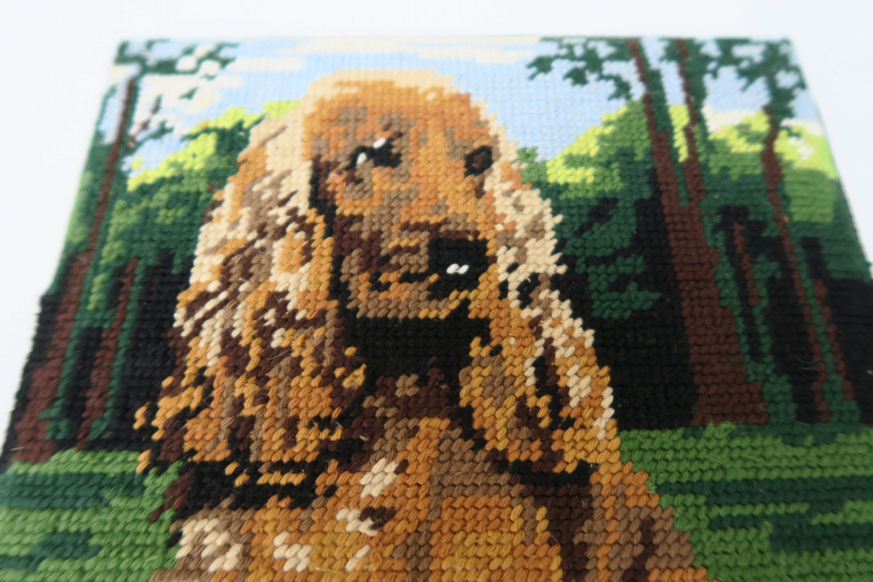 Canevas Tapisserie Le Cocker d'après Erbret, Fait Main en France, Margot Paris