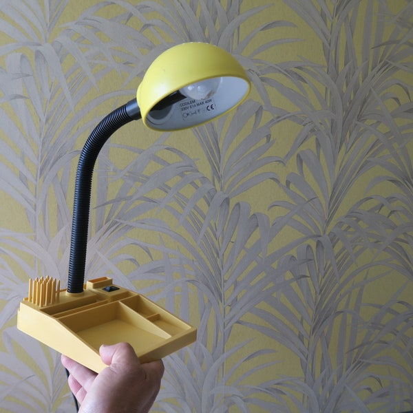 Lampe de bureau vintage jaune