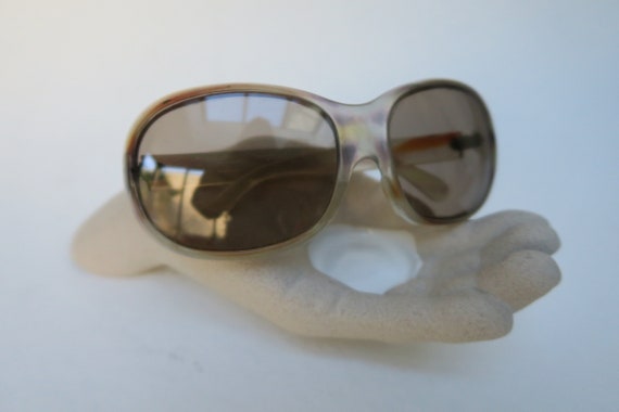 Lunettes De Soleil Vintage Années 70/80 - Monture Marron/gris, Verres Marron