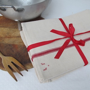 Old LF embroidered tea towels, sold individually