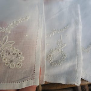 Set of 3 old embroidered handkerchiefs