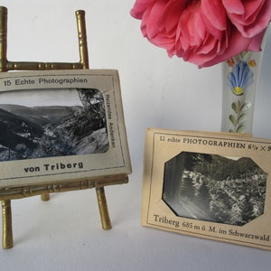 Triberg, lot de deux pochettes de photographies anciennes, souvenir de voyage, Schwarzwald