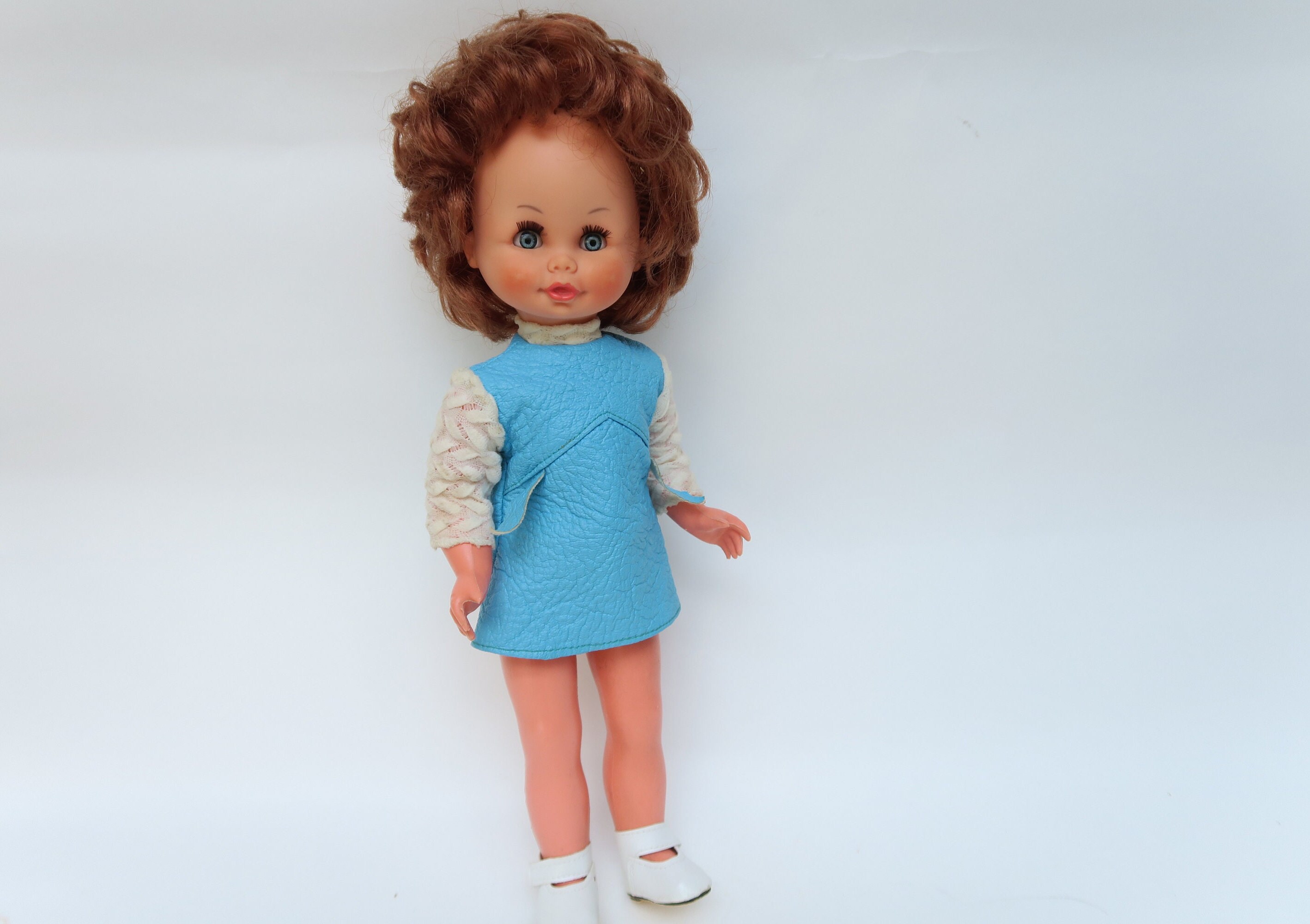 Robe pour poupée ancienne de 55 - 60 cm