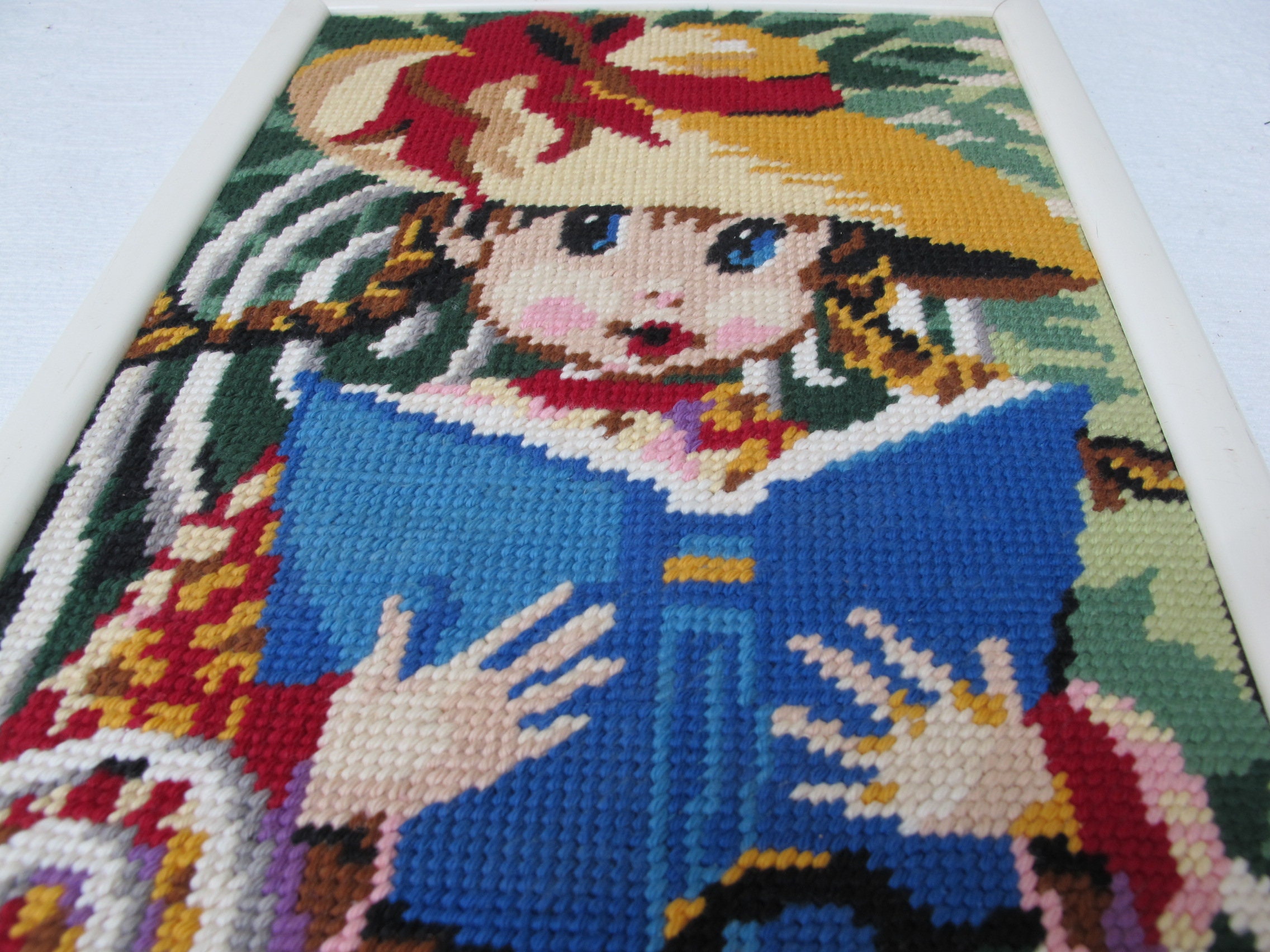 Canevas Tapisserie Poulbot Fillette et Livre