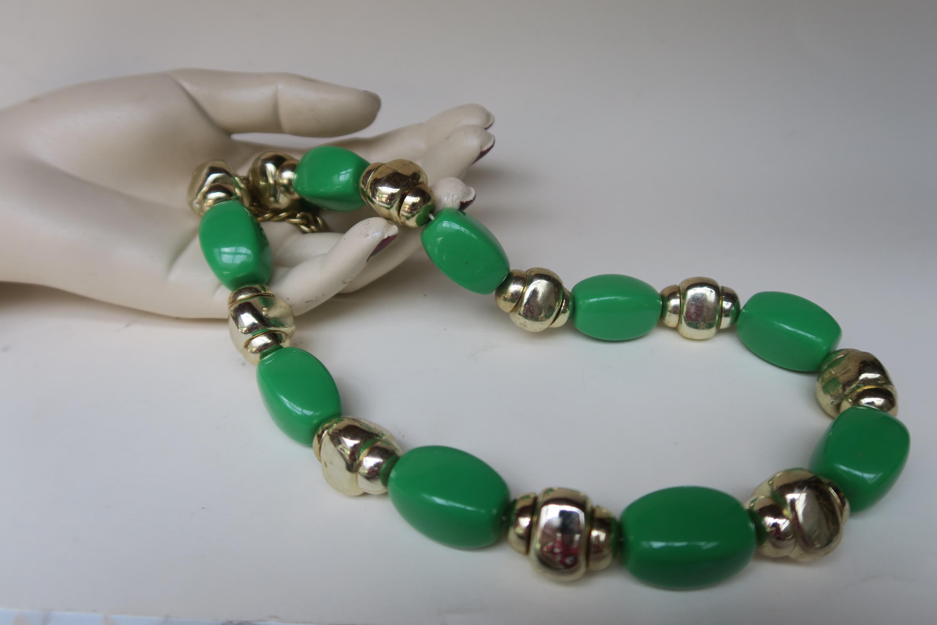 Collier Fantaisie Vintage En Perles Colorées - Accessoire Rétro Pour Collection