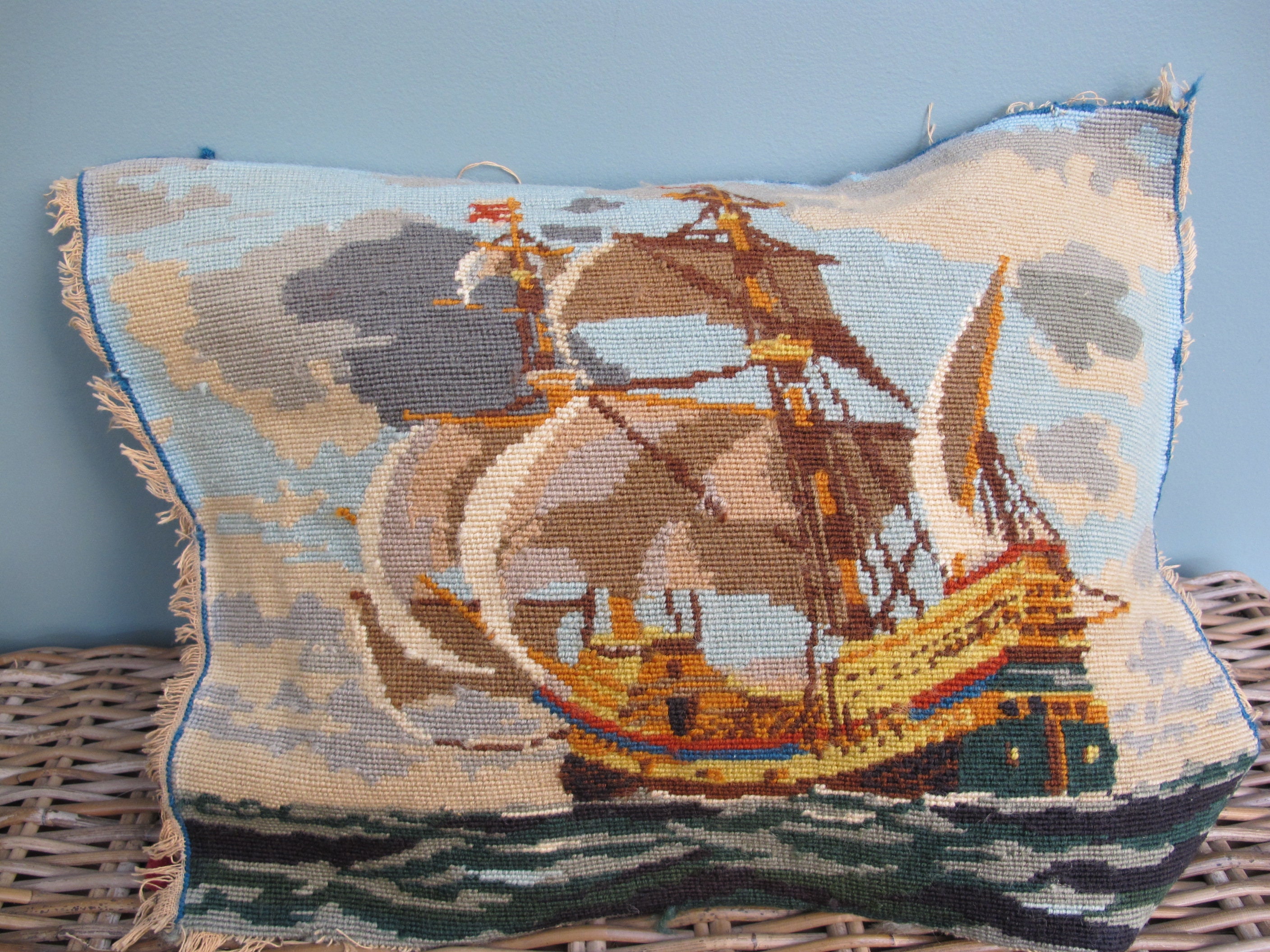 Canevas Tapisserie Caravelle en Mer