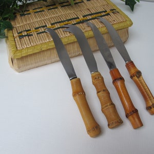 Bamboo handle cheese knives, sold individually