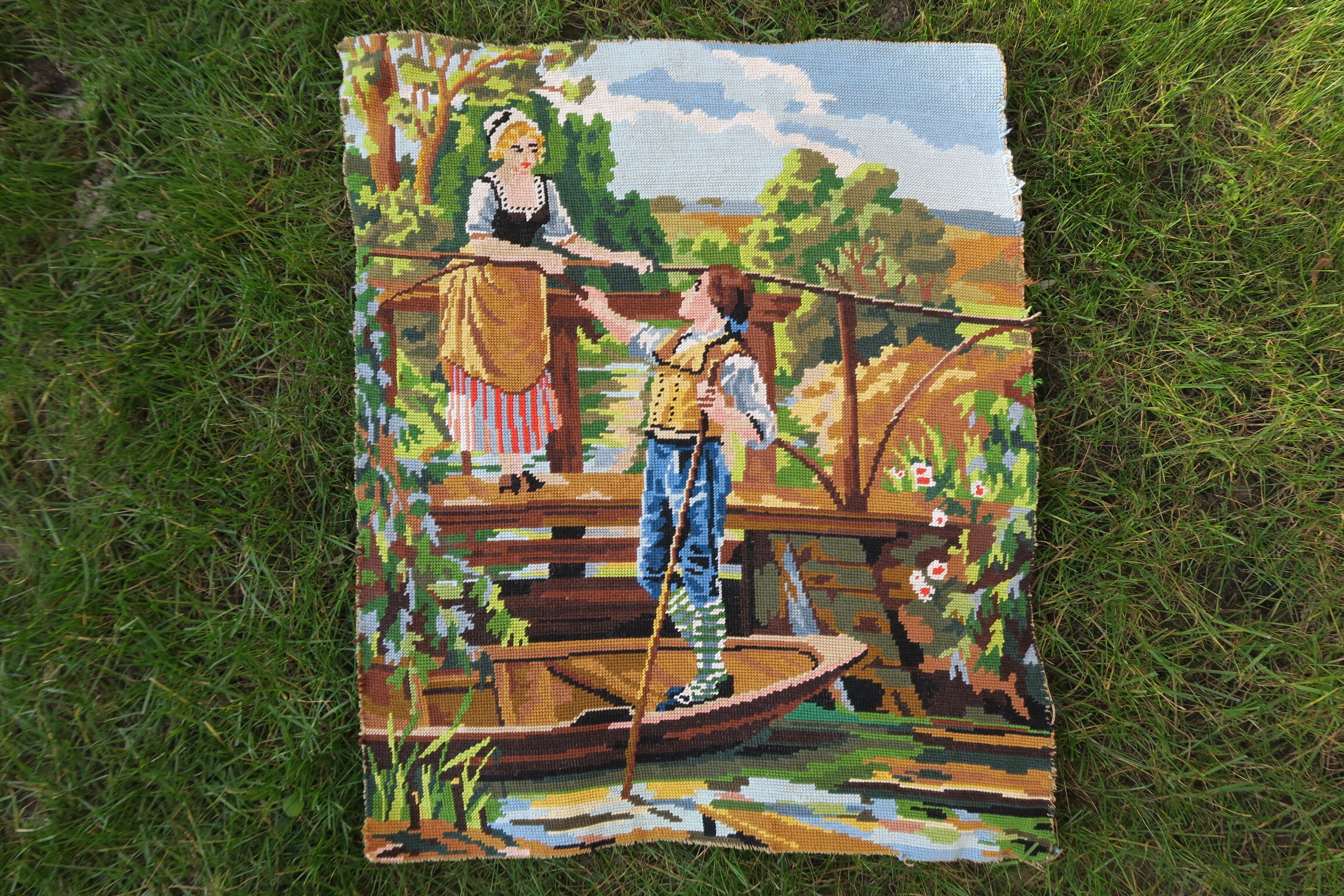 Canevas Tapisserie Scène Galante Dans Le Marais