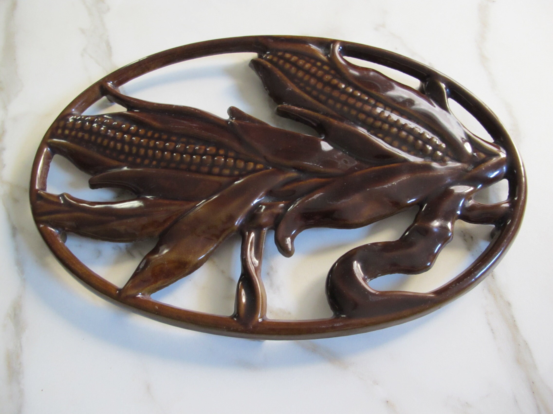 Dessous de Plat en Fonte Ovale, Épis Maïs, Made in France, Invicta