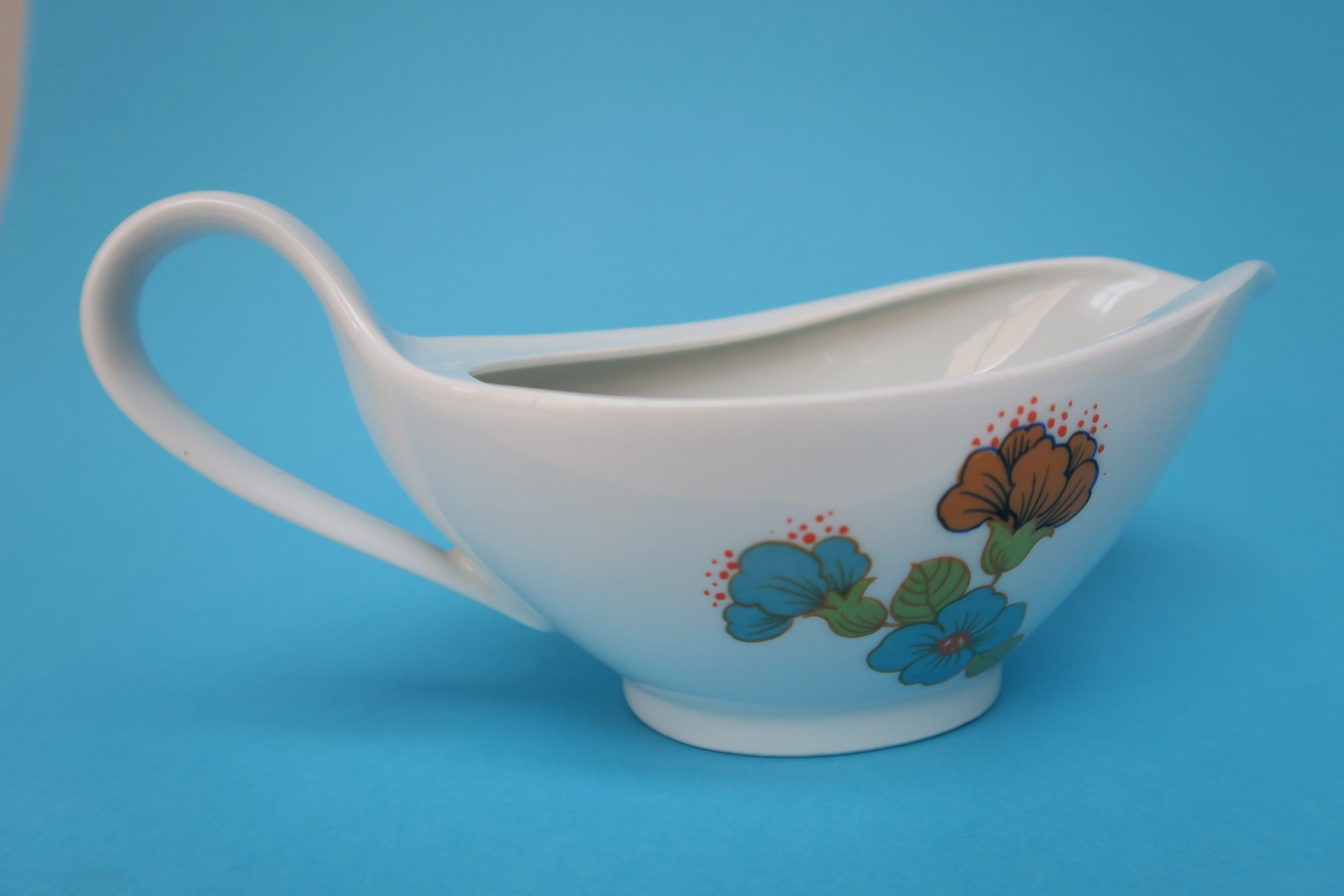 青い花の磁器のソースボート、ベリー磁器 - Etsy 日本