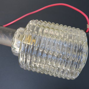 Vintage French pendant light in molded glass