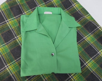 Vintage Pierbé apple green blouse, size S-M