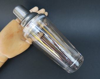 Vintage glass cocktail shaker