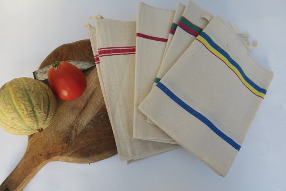 Torchons neufs vintage en métis vendus à l'unité