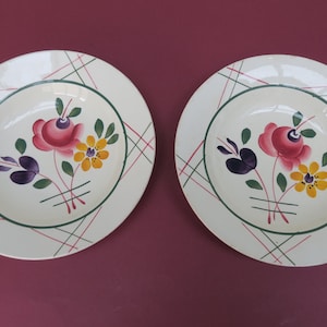 Two ceramic soup plates from GIEN FRANCE