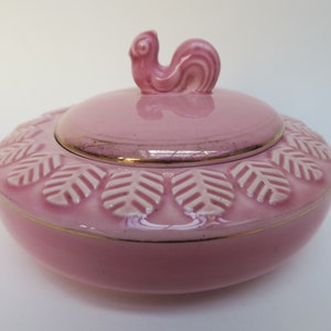 Pink and gold ceramic candy box VERCERAM