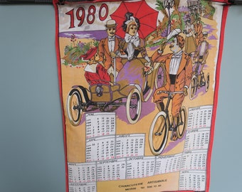 1980 Torchon calendrier publicitaire