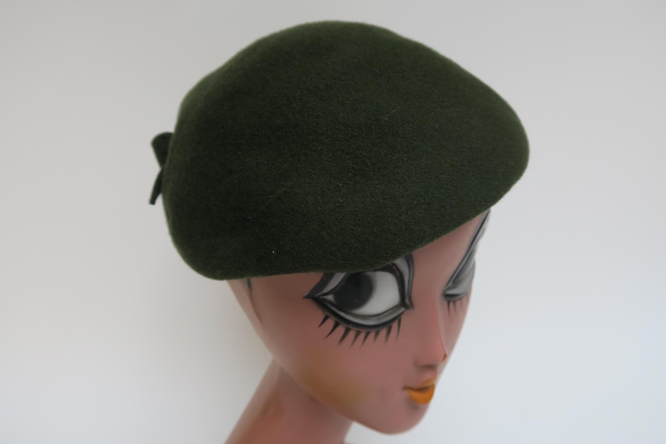 5519 Wool Felt Beret Fascinator Hats For Women Ladies Lady Khaki Elegant Women main image 4
