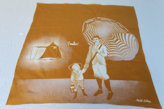 Michel Le Brun silk scarf, swimming