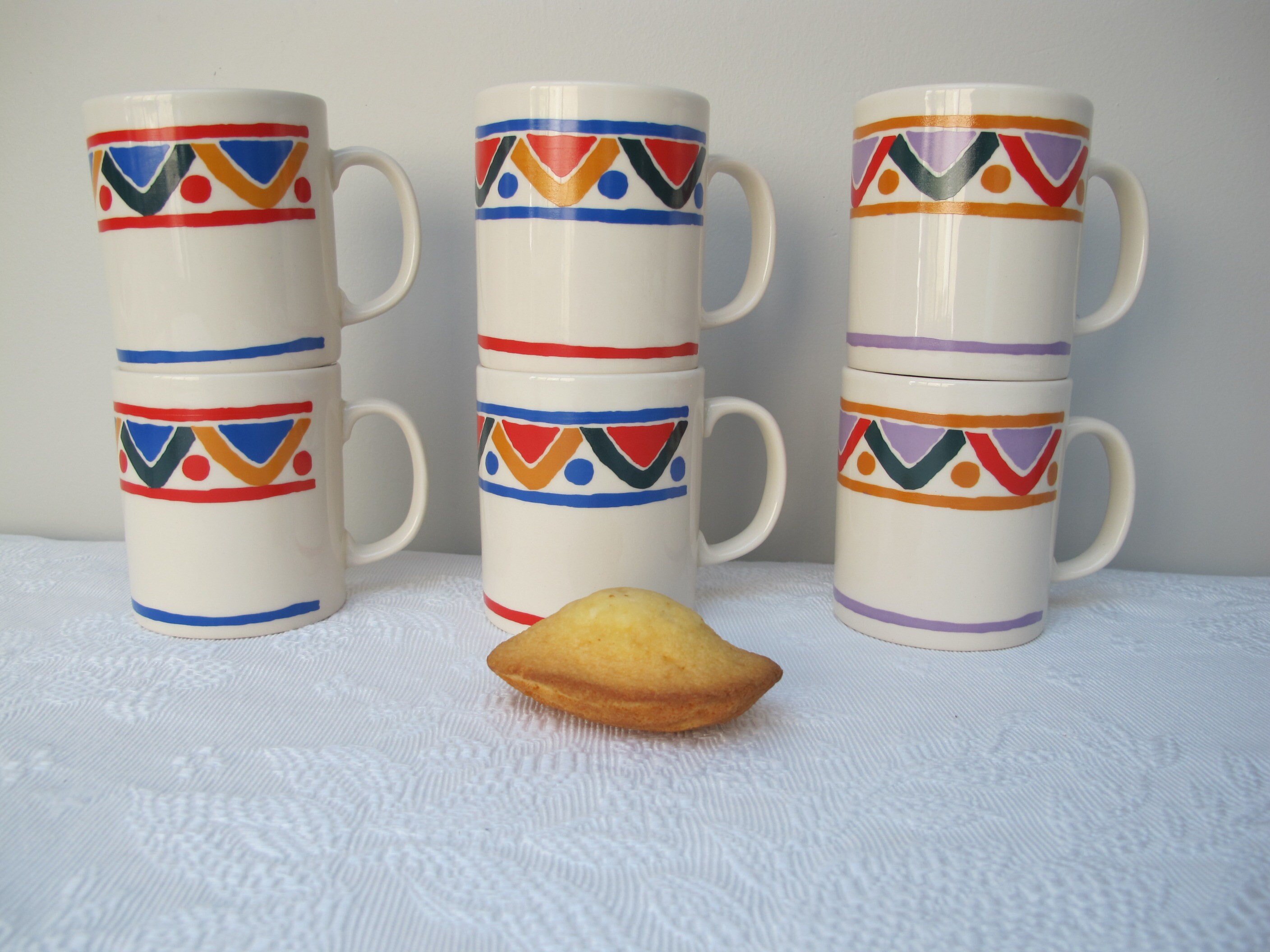 Mug Tasse Mobil, Motifs Géométriques, 7 Tasses Disponibles, Prix à L'unité