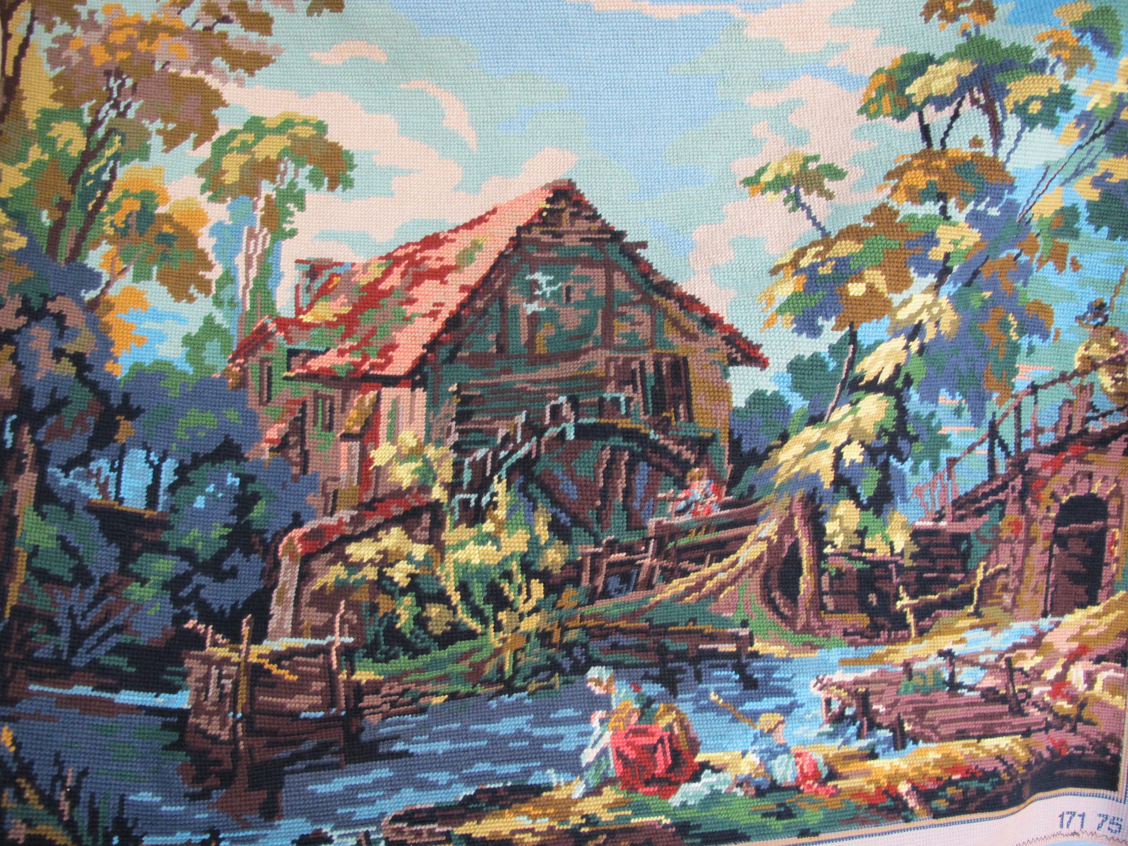Grande Tapisserie Canevas Le Moulin d'après François Boucher