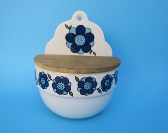 Scatola di sale Blue Daisy della ceramica TAUTON VALE