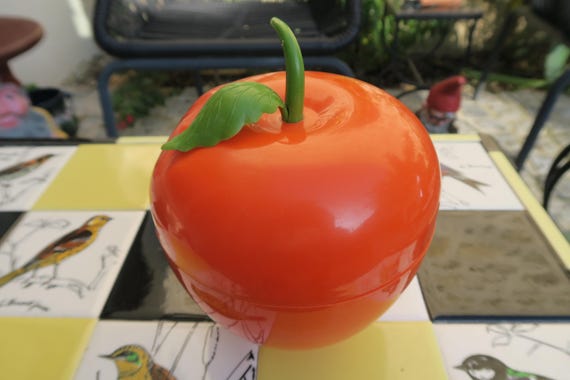 Seau à glace vintage pomme orange