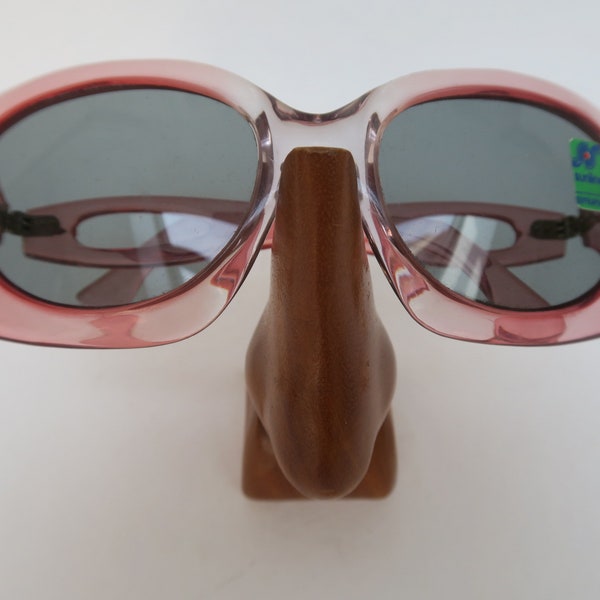 Lunettes de soleil vintage en acétate, monture rose