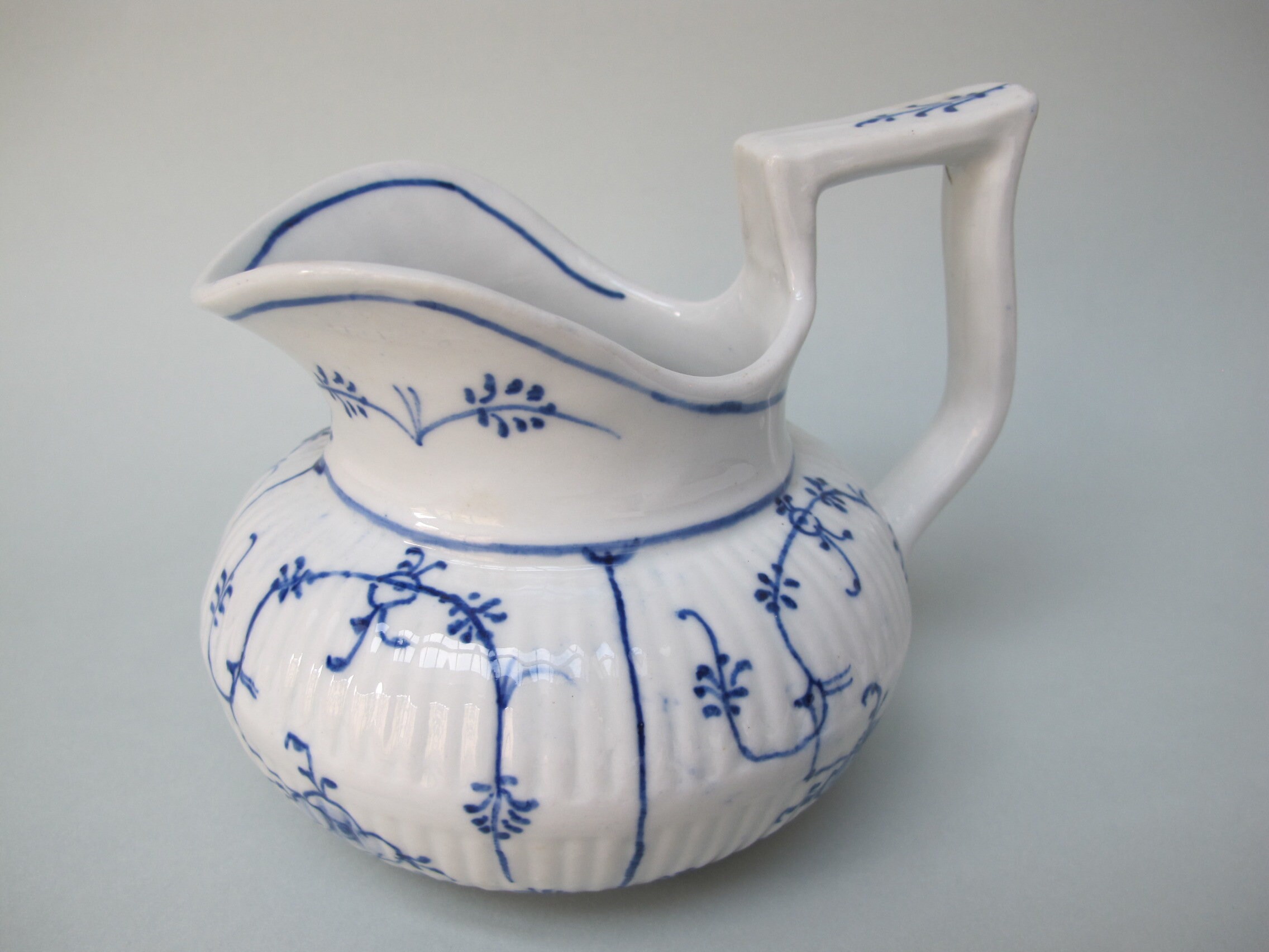 Pot à Lait, Pichet, Petit Vase Blanc et Bleu Cobalt