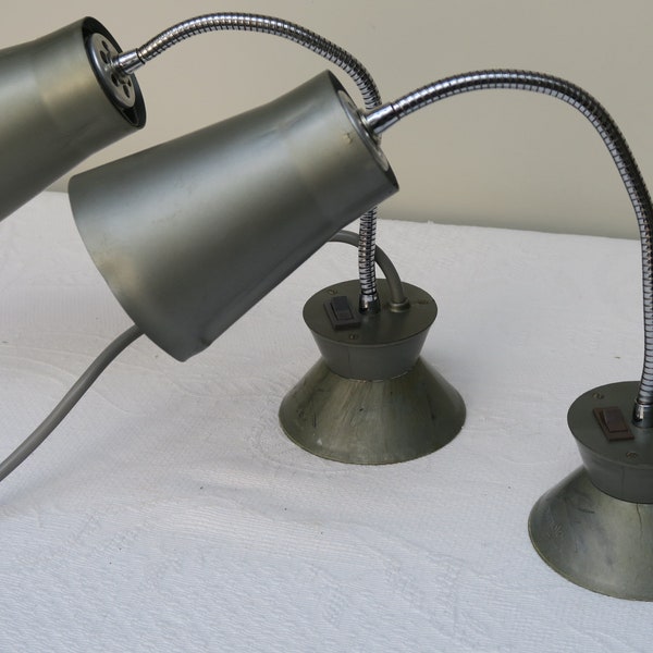 Conjunto de dos lámparas industriales vintage ARMÉLEC