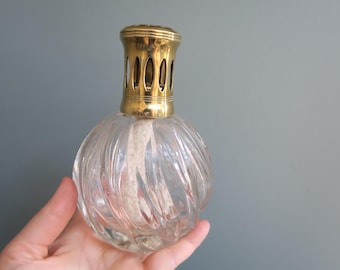 Antique Art Deco BERGER lamp in glass and brass