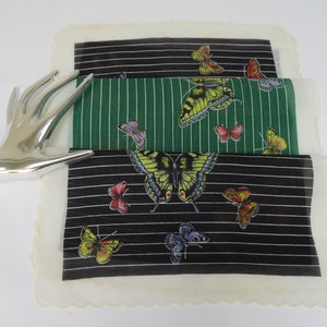 Set of 3 butterfly cotton handkerchiefs