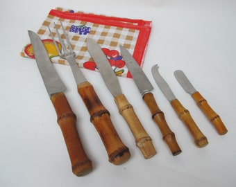 Two types of bamboo handle knives, sold in batches or individually