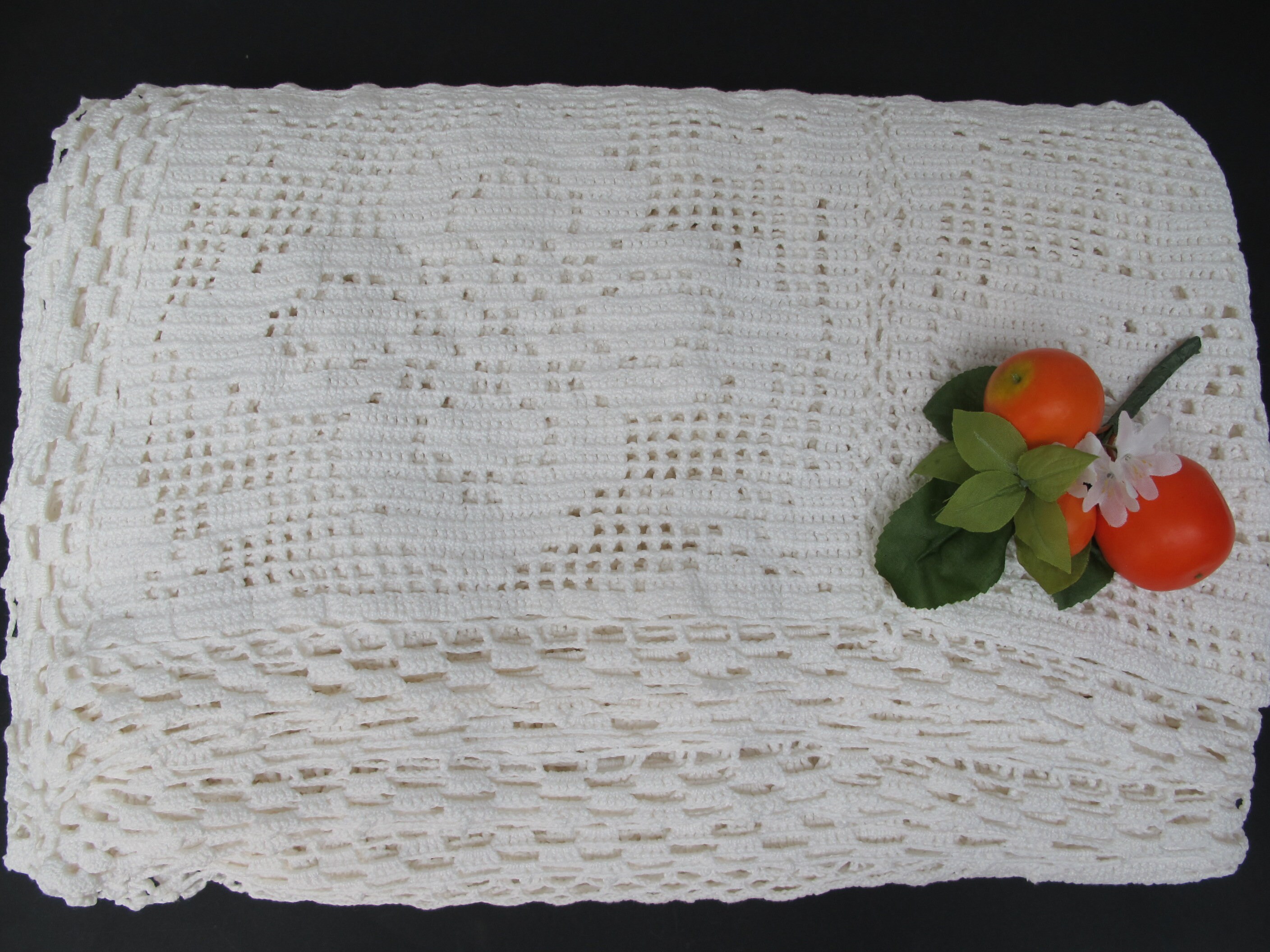 Grand Dessus de Lit en Crochet Fait Main France Pour 2 Personnes